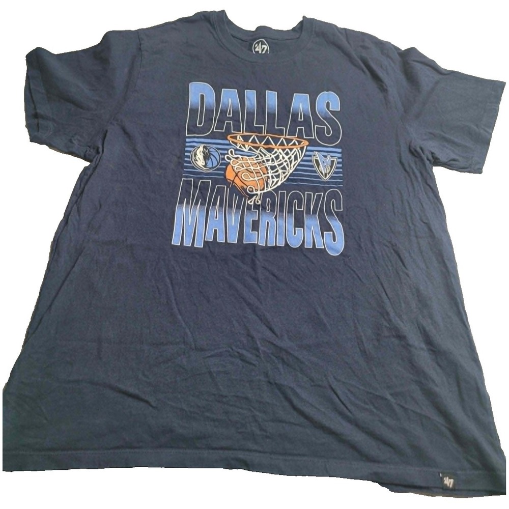 '47 Dallas Mavericks NBA Basketball Short Sleeve T-Shirt Men's XL 100% Cotton‎